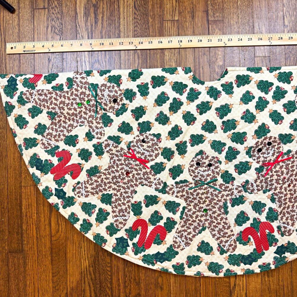 Handmade Gingerbread Christmas Tree Skirt